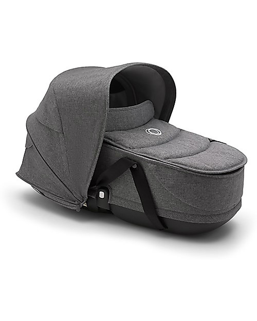 Bugaboo Trio Bee 6 Grigio Melange con Navicella e Seggiolino Auto Turtle Air Grigio Melange- Adattatori inclusi! Passeggini Trio e Duo