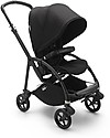 Bugaboo Trio Bee 6 Nero con Navicella e Seggiolino Auto Turtle Air Nero- Adattatori inclusi! Passeggini Trio e Duo