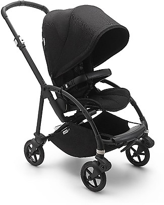 Bugaboo Trio Bee 6 Nero con Navicella e Seggiolino Auto Turtle Air Nero- Adattatori inclusi! Passeggini Trio e Duo