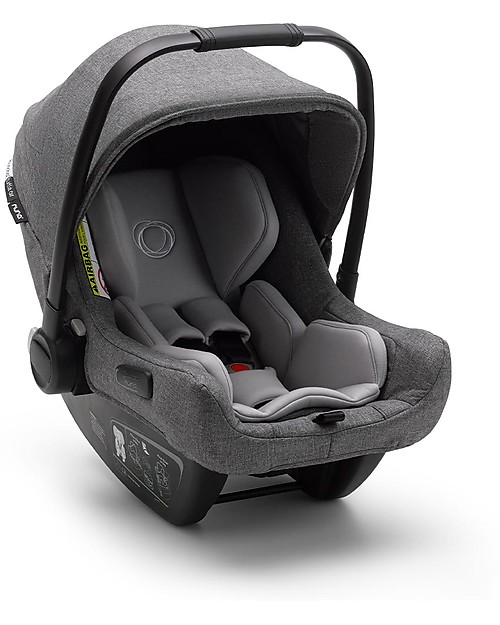 Bugaboo Trio Cameleon 3 Plus Grigio Melange con base Isofix e Seggiolino Auto Turtle Air Grigio Melange - Adattatori inclusi! Passeggini Trio e Duo
