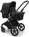 Bugaboo Trio Lynx Nero - Telaio Nero con Seggiolino Turtle Air Nero - Adattatori Inclusi! Passeggini Trio e Duo