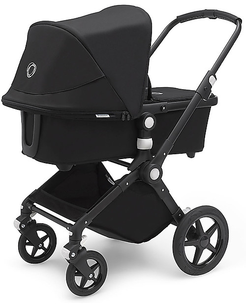 Bugaboo Trio Lynx Nero - Telaio Nero con Seggiolino Turtle Air Nero - Adattatori Inclusi! Passeggini Trio e Duo
