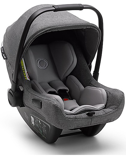 Bugaboo Trio Passeggino Donkey 3 Grigio Mélange con Cappottina Rossa e Seggiolino Turtle Air Grigio Mélange Passeggini Trio e Duo
