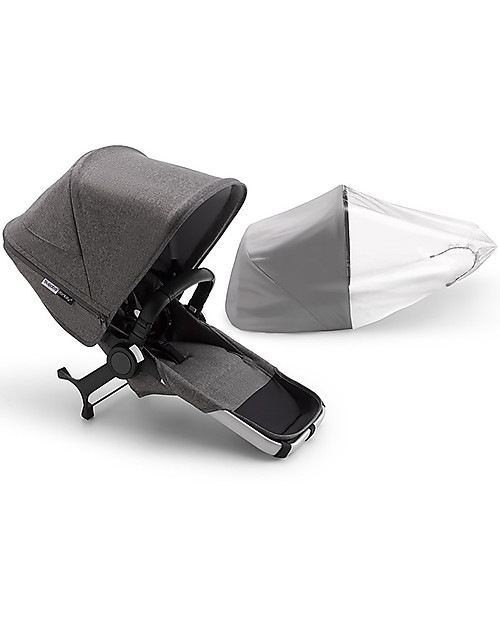 Bugaboo Trio Passeggino Donkey 3 Grigio Mélange con Navicella e Seggiolino Auto Grigio Turtle Air Grigio Mélange Passeggini Trio e Duo