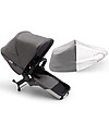 Bugaboo Trio Passeggino Donkey 3 Grigio Mélange con Navicella e Seggiolino Auto Grigio Turtle Air Grigio Mélange Passeggini Trio e Duo