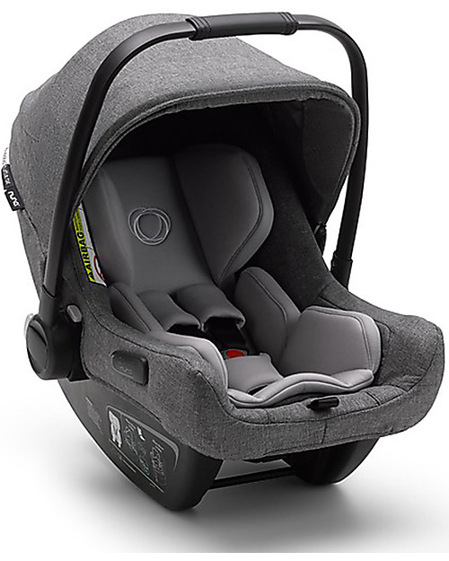 Bugaboo Trio Passeggino Donkey 3 Grigio Mélange con Navicella e Seggiolino Auto Grigio Turtle Air Grigio Mélange Passeggini Trio e Duo