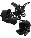 Bugaboo Trio Passeggino Donkey 3 Nero con Navicella e Seggiolino Auto Turtle Air Nero Passeggini Trio e Duo