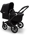 Bugaboo Trio Passeggino Donkey 3 Nero con Navicella e Seggiolino Auto Turtle Air Nero Passeggini Trio e Duo