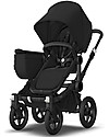 Bugaboo Trio Passeggino Donkey 3 Nero con Navicella e Seggiolino Auto Turtle Air Nero Passeggini Trio e Duo