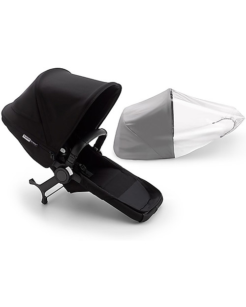 Bugaboo Trio Passeggino Donkey 3 Nero con Navicella e Seggiolino Auto Turtle Air Nero Passeggini Trio e Duo