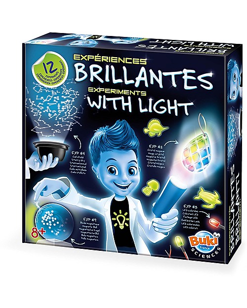 Buki Esperimenti Brillanti, 12 esperimenti per giochi di luci e ombre! Giochi STEM