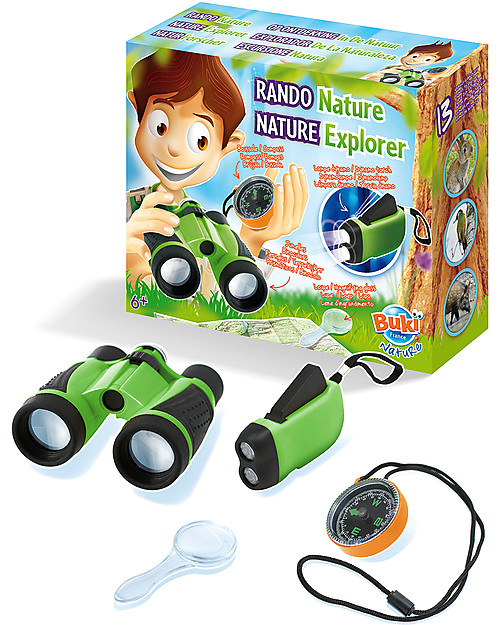Buki Esploratore della Natura - Completo di binocolo e bussola! Giochi STEM