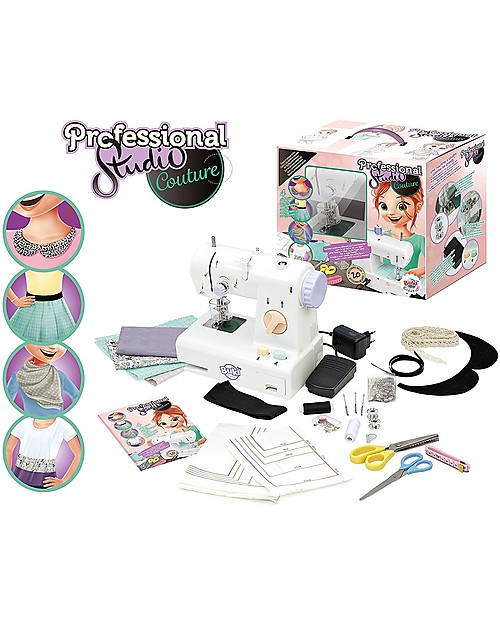 Buki Macchina da Cucire - Crea veri abiti con accessori, stoffa e cartamodelli inclusi! Giochi Creativi