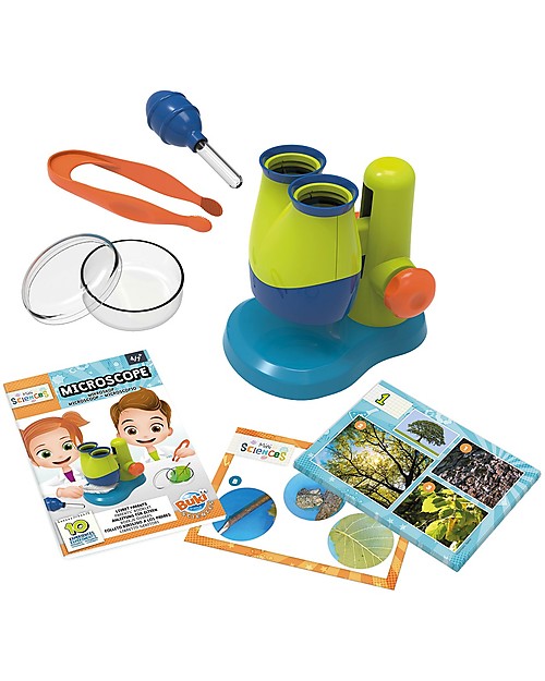 Buki Microscopio Giocattolo - Contiene 10 divertenti esperimenti! Giochi STEM