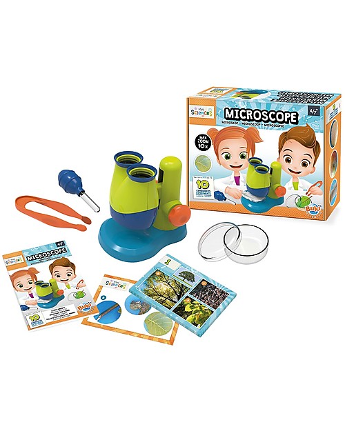 Buki Microscopio Giocattolo - Contiene 10 divertenti esperimenti! Giochi STEM
