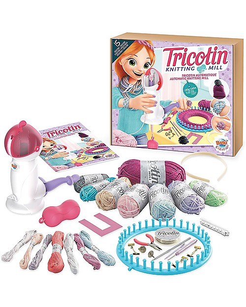 Buki Tricotin, Maglieria Automatica, 15 modelli - Include 190 gr di lana e 140 mt di cotone! Giochi Creativi