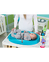 Bumbo Fasciatoio Portatile con Cinture di Sicurezza, Blu - In morbida e comoda schiuma di gomma! Fasciatoi da Viaggio