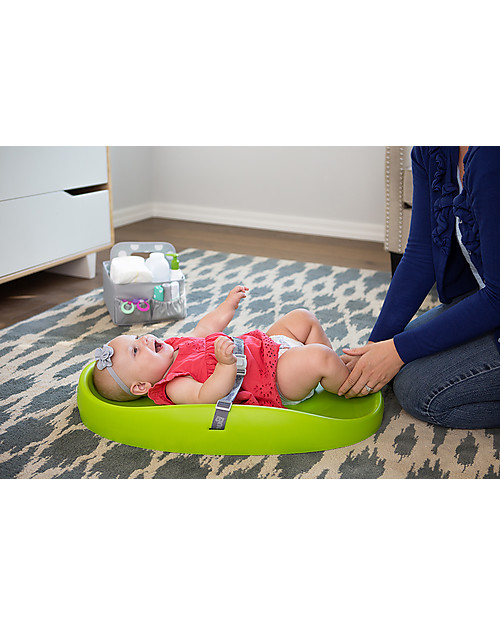Bumbo Fasciatoio Portatile con Cinture di Sicurezza, Verde - In morbida e comoda schiuma di gomma! Fasciatoi da Viaggio