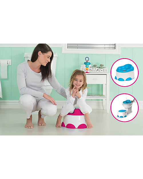 Bumbo Potty 3-in-1: Vasino, Riduttore WC e Pedana - Magenta Vasini