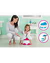 Bumbo Potty 3-in-1: Vasino, Riduttore WC e Pedana - Magenta Vasini