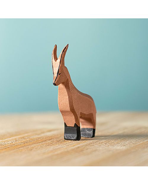Bumbu Toys Capra di Montagna - 9,5 cm - Fatto a Mano Animali in Legno