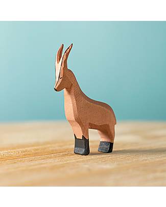 Bumbu Toys Capra di Montagna - 9,5 cm - Fatto a Mano Animali in Legno