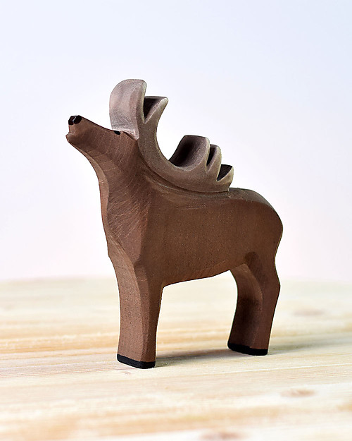 Bumbu Toys Cervo - Legno - 13 cm - Fatto a Mano Animali in Legno