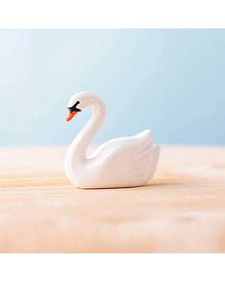 Bumbu Toys Cigno - 7,5 cm - Fatto a Mano Animali in Legno