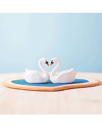 Bumbu Toys Cigno - 7,5 cm - Fatto a Mano Animali in Legno