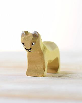 Bumbu Toys Cucciolo di Leone - Legno - 6,5 cm - Fatto a Mano Animali in Legno