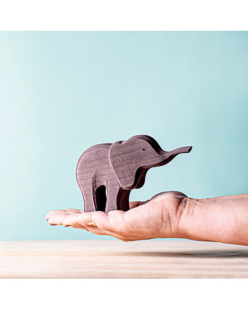 Bumbu Toys Elefante Bimbi - Piccolo - 8,5 cm - Fatto a Mano Animali in Legno
