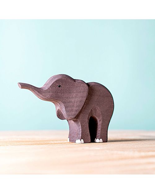 Bumbu Toys Elefante Bimbi - Piccolo - 8,5 cm - Fatto a Mano Animali in Legno