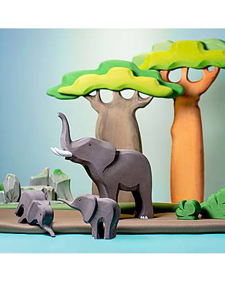 Bumbu Toys Elefante Bimbi - Piccolo - 8,5 cm - Fatto a Mano Animali in Legno