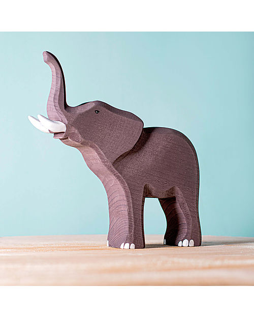 Bumbu Toys Elefante Bumbi - Grande - 24 cm - Fatto a Mano Animali in Legno