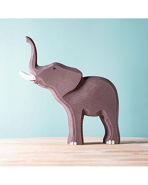 Bumbu Toys Elefante Bumbi - Grande - 24 cm - Fatto a Mano Animali in Legno