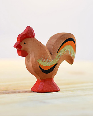 Bumbu Toys Gallo - Legno - 5,5 cm - Fatto a Mano Animali in Legno