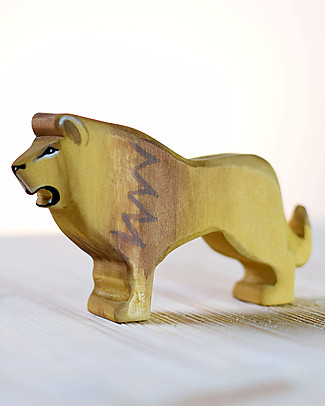Bumbu Toys Leone - Legno - Fatto a Mano Animali in Legno