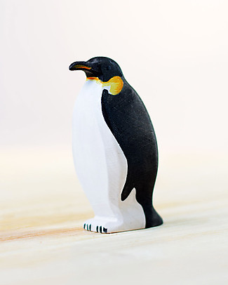 Bumbu Toys Pinguino Imperatore Femmina - Legno - 7,3 cm - Fatto a Mano Animali in Legno