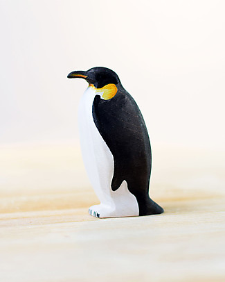 Bumbu Toys Pinguino Imperatore Femmina - Legno - 7,3 cm - Fatto a Mano Animali in Legno