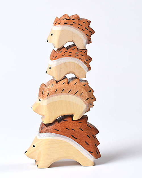 Bumbu Toys Riccio Grande - Legno - 6 cm - Fatto a Mano Animali in Legno