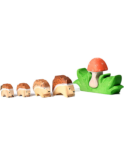 Bumbu Toys Riccio Grande - Legno - 6 cm - Fatto a Mano Animali in Legno