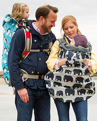 BundleBean Copertura Protettiva Impermeabile Termica Elefanti per Babywearing Fasce Portabebé