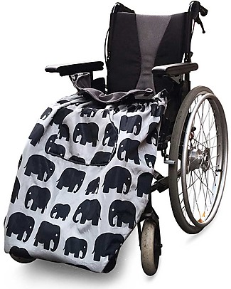 BundleBean Copertura Universale per Adulti per Sedia a Rotelle - Elefanti Grigi - Impermeabile e Termica Accessori