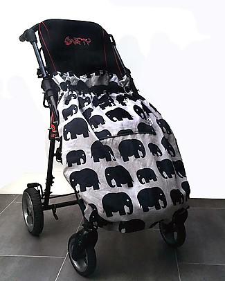 BundleBean Copertura Universale per Bambini per Sedia a Rotelle - Elefanti - Impermeabile e termica Accessori