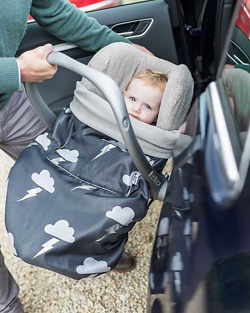 BundleBean GO - Copertina Universale 5-1 da Passeggino - Fulmine Argento - Impermeabile e Termica Accessori Vari