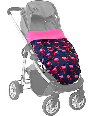 BundleBean GO - Copertura Universale 5-1 da Passeggino - Fenicotteri Blu - Impermeabile e Termica Accessori