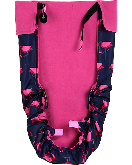 BundleBean GO - Copertura Universale 5-1 da Passeggino - Fenicotteri Blu - Impermeabile e Termica Cappottine e Rivestimenti