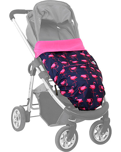 BundleBean GO - Copertura Universale 5-1 da Passeggino - Fenicotteri Blu - Impermeabile e Termica Cappottine e Rivestimenti