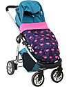BundleBean GO - Copertura Universale 5-1 da Passeggino - Fenicotteri Blu - Impermeabile e Termica Cappottine e Rivestimenti