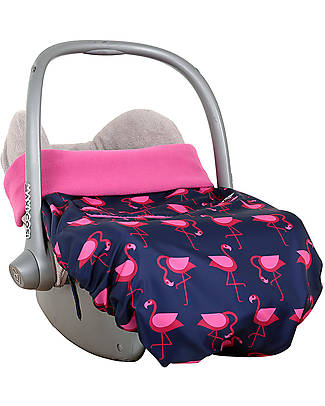 BundleBean OUTLET - GO - Copertura Universale 5-1 da Passeggino - Fenicotteri Blu - Impermeabile e Termica - Pezzo di Showroom Accessori